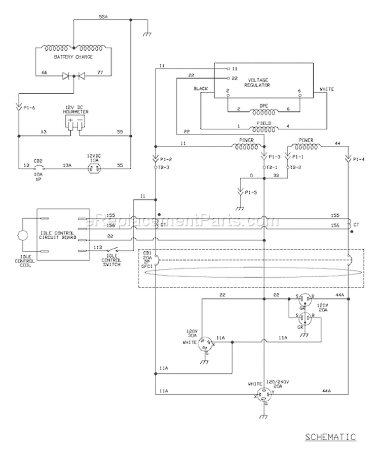 Page E Diagram and Parts List for 1932-1  Briggs and Stratton Generator